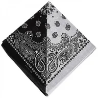 Apaszki i szaliki damskie - Chustka bawełniana chusta bandamka dzieci dorośli CZARNO-BIAŁA - miniaturka - grafika 1