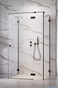 Radaway Essenza Pro Black Kdj+S kabina 75x110x75cm prawa czarny mat/szkło przejrzyste 10097311-54-01R/10098075-01-01/10098075-01-01 - Kabiny prysznicowe - miniaturka - grafika 1