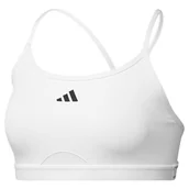 Biustonosze - adidas Damski biustonosz AeroReact Training 3Stripes Bra, M biały - miniaturka - grafika 1