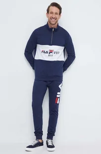 Fila dres bawełniany kolor granatowy - Dresy męskie - miniaturka - grafika 1