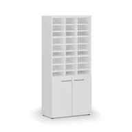 Regały biurowe - Regał sortujący PRIMO WHITE, 1781 x 800 x 420 mm, 27 przegród, biały - miniaturka - grafika 1