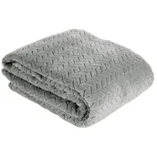 Koce - Euro Firany Koc Flanelowy Design Cindy Stal 220x200 1103068 Odcienie szarości i srebrnego - miniaturka - grafika 1