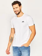 Koszulki męskie - Alpha Industries T-Shirt Basic 188505 Biały Regular Fit - miniaturka - grafika 1