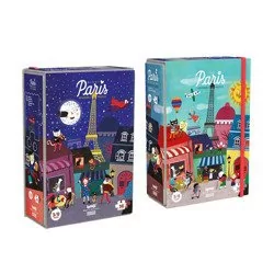 Londji Dwustronne puzzle dla dzieci, Paryż - Dzień i Noc | - Puzzle - miniaturka - grafika 1