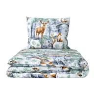 Pościel dla dzieci - Pościel Dziecięca 160x200cm dla dziecka, Certfikat, Winter Forest Green - miniaturka - grafika 1