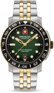 Zegarek Zestaw męski SWISS MILITARY SMWGH0001761 zielony sportowy do nurkowania - Zegarki męskie - miniaturka - grafika 1