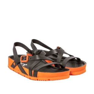 ART 1619 Bordowy, Sandały Damskie, Nappa Black Orange, 36 EU - Sandały damskie - miniaturka - grafika 1