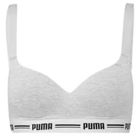 Koszulki i topy damskie - Stanik sportowy Puma Padded Top 1P Hang W 907863 (kolor Szary/Srebrny, rozmiar XS) - miniaturka - grafika 1