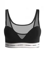 Bielizna sportowa damska - Damski biustonosz Guess Carrie Bralette - czarny - GUESS - miniaturka - grafika 1