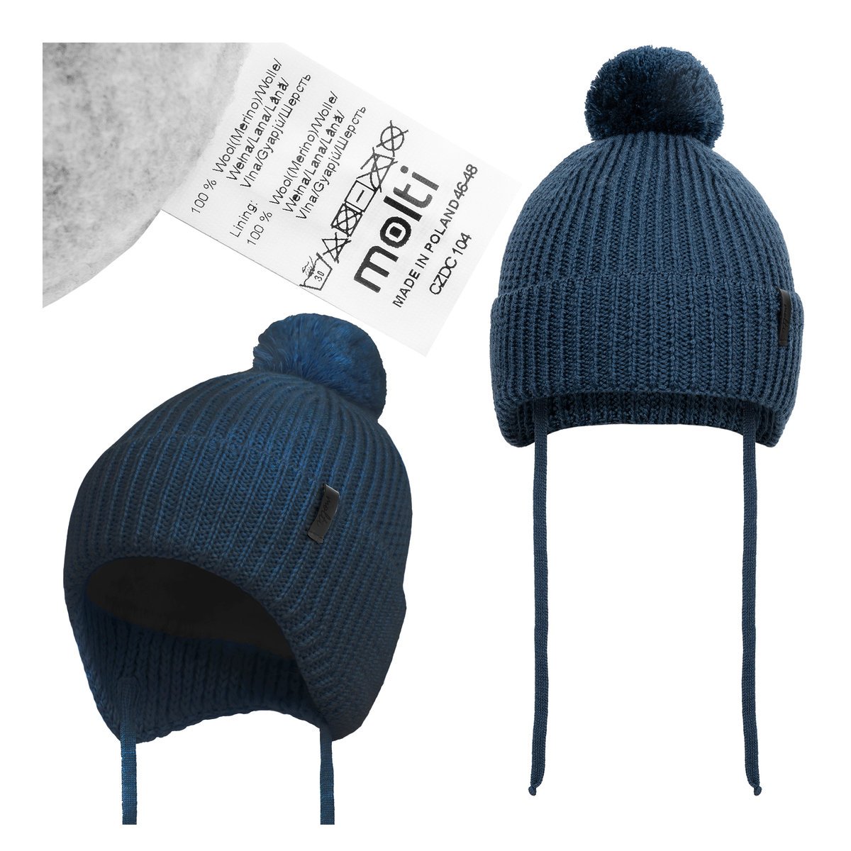 Czapka dziecięca MOLTI CZDC104 granatowa 46-48