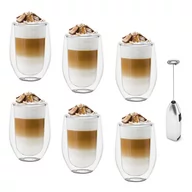 Szklanki - Szklanki termiczne do kawy Tadar Sublime 350 ml 6 szt. i spieniacz do mleka - miniaturka - grafika 1