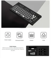 Klawiatury - Akko 5075B Via Barebone Gaming Tastatur, 75% - ANSI, Stary Black 6925758632003 - miniaturka - grafika 1