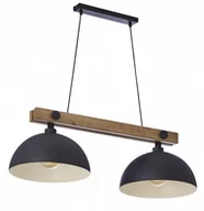 Lampy sufitowe - TK Lighting Oslo 1706 lampa wisząca zwis oprawa 2x60W E27 czarna / buk - miniaturka - grafika 1