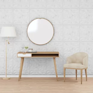vidaXL Panele ścienne, 24 szt., białe, 50x50 cm, EPS, 6 m², ametyst - Dekoracje domu - miniaturka - grafika 1