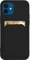 Etui i futerały do telefonów - Etui na kartę Silikonowe etui na telefon komórkowy z gniazdem na kartę Zderzak kompatybilny z Xiaomi Redmi Note 10 Czarny - miniaturka - grafika 1