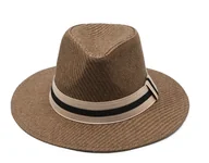 Czapki męskie - KAPELUSZ Alessio DAMSKI MĘSKI PLECIONY lato HAWANA letni PANAMA - miniaturka - grafika 1