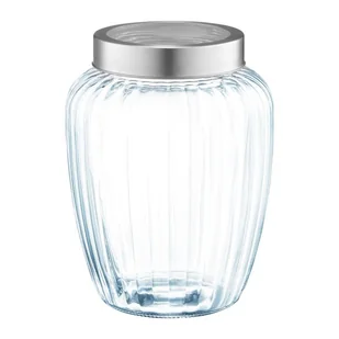Pojemnik szklany słoik z pokrywą ryflowany Ambition Curly 2500ml - Pojemniki kuchenne - miniaturka - grafika 1