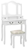 Toaletki - Biała toaletka ze stołkiem L3-D50 - miniaturka - grafika 1