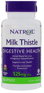 NATROL NATROL Milk Thistle 525mg 60caps - Witaminy i minerały dla sportowców - miniaturka - grafika 2