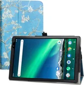 Etui do tabletów - ETUI TABLET TOSCIDO P20 / LNMBBS P30 10 CALI NIEBIESKI W BIAŁE KWIATY - miniaturka - grafika 1