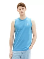 Koszulki męskie - TOM TAILOR Męski 1037261 tank top, 18395-Rainy Sky Blue, XXL, 18395 – Rainy Sky Blue, XXL - miniaturka - grafika 1