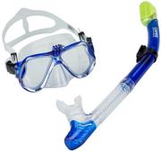 Pływanie - CAMPZ CAMPZ Diving Set Mask + Snorkel, niebieski/przezroczysty  2021 Akcesoria pływackie i treningowe M1800-S188 - miniaturka - grafika 1