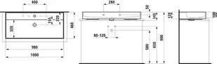 Laufen Kartell Umywalka wisząca lub nablatowa 100x46 cm bez otworu na baterię z przelewem biała z powłoką LCC H8163374001091 - odbiór osobisty: Kraków, Warszawa - Umywalki - miniaturka - grafika 1