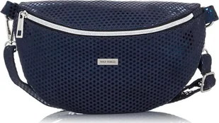 Paolo Peruzzi SASZETKA DAMSKA NERKA GRANATOWA SKÓRZANA Z-15-N - Nerki - miniaturka - grafika 1