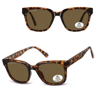 Okulary korekcyjne, oprawki, szkła - Panterkowe prostokątne okulary przeciwsłoneczne z polaryzacją MP54B - miniaturka - grafika 1