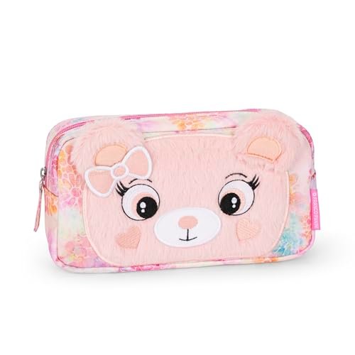 Mofu Mofu Oficjalna torba Mofu Mofu, torba na przedmioty do torebek i plecaków, z praktycznym zamkiem błyskawicznym i puszystymi detalami, pomysł na prezent dla dziewczynek i chłopców, 22 x 12 x 7 cm,