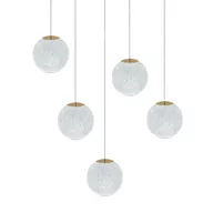 Lampy sufitowe - Lampa wisząca kaskada EDEM AZ6018 Azzardo LED 21W 3000K szklana złota - miniaturka - grafika 1