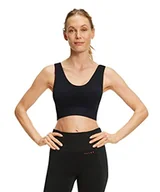 Biustonosze - FALKE Damski biustonosz sportowy CORE Seamless Sports Bra, materiał funkcyjny, 1 sztuka, czarny (Black 3000), XS - miniaturka - grafika 1