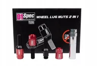 Akcesoria wulkanizacyjne - Śruby do kół D1Spec Heptagon 2w1 Stal M12x1,5 Kula Czerwone - miniaturka - grafika 1