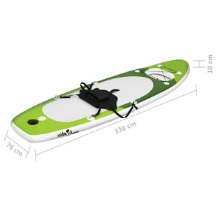 Nadmuchiwana deska SUP z akcesoriami, zielona, 330x76x10 cm Lumarko! - Deski SUP i akcesoria - miniaturka - grafika 13