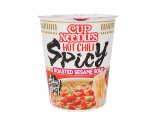 Nissin kluski w kubeczku o smaku ostrego chili  66g - Szybkie dania obiadowe - miniaturka - grafika 1