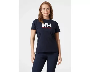 Koszulki i topy damskie - Damska koszulka Helly Hansen LOGO T-SHIRT navy - S - grafika 1