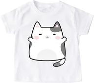 Koszulki dla dziewczynek - koszulka z kotem dla dziecka wzór kot37 - miniaturka - grafika 1