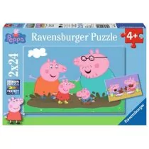 Ravensburger 09082 - Peppa Pig: szczęśliwe życie rodzinne, 2 x 24 części puzzle - Puzzle - miniaturka - grafika 1