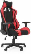 Fotele i krzesła biurowe - CAYMAN fotel gabinetowy czerwony / czarny - miniaturka - grafika 1