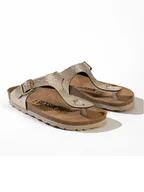 Klapki i japonki damskie - BACKSUN Japonki "Singapore" w kolorze złotym - miniaturka - grafika 1