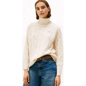 Swetry damskie - Tommy Hilfiger Wełniany golf | Loose fit - miniaturka - grafika 1