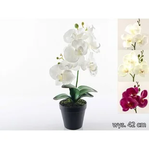 Storczyk w doniczce 42 cm - Sztuczne kwiaty - miniaturka - grafika 1
