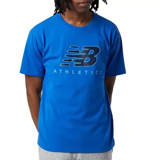 Koszulki sportowe męskie - Koszulka New Balance MT23503CO - niebieska - grafika 1
