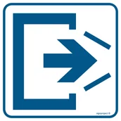 Systemy ekspozycyjne i znaki informacyjne - RA066 UWAGA! DRZWI ZAMYKAJĄ SIĘ SAMOCZYNNIE, PN - PŁYTA PCV 1MM; (200X200MM) - miniaturka - grafika 1