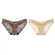 Majtki damskie - 2-pak figi z koronkowym wykończeniem - miniaturka - grafika 1