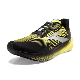 Sneakersy męskie - Brooks Męskie sneakersy Hyperion Max, czarne/żółte/białe, rozmiar 10,5 UK, Black Blazing Yellow White, 45.5 EU - grafika 1