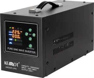 Zasilacz awaryjny KEMOT PROsinus-1500/24-LFP4 przetwornica z czystym przebiegiem sinusoidalnym i funkcją ładowania 24V 230V 1500 URZ3427-LFP4 - Zasilacze awaryjne UPS - miniaturka - grafika 1