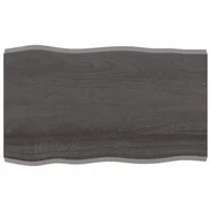 Blaty meblowe i parapety okienne - Blat ciemnobrązowy 100x60x(2-4) cm drewno z natur - miniaturka - grafika 1