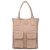 Torebki damskie - Duża Shopperka Torba Skórzana Vezze Tasca Pudrowa - miniaturka - grafika 1