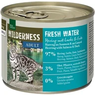 Mokra karma dla kotów - REAL NATURE WILDERNESS Adult Śledź słodkowodny z łososiem i kaczką 6x200 g - miniaturka - grafika 1